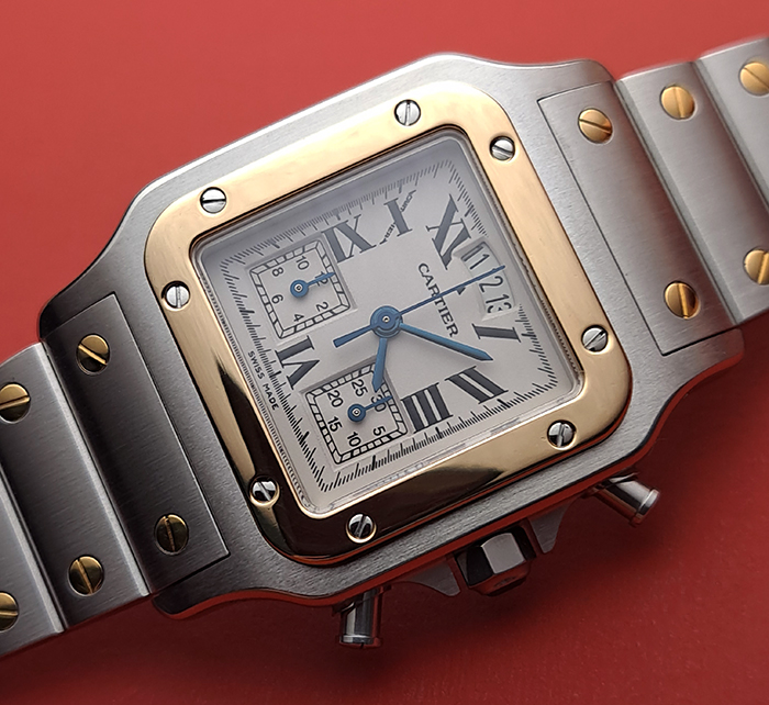 Cartier Santos Galbée Chrono Reflex YG/SS Wristwatch Ref. W20042C2